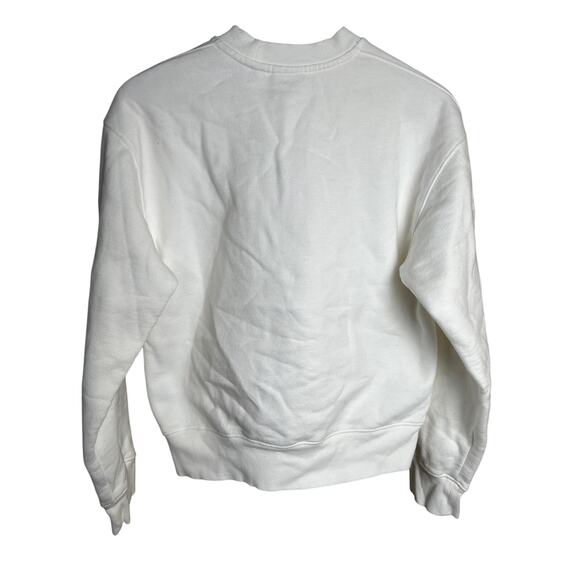 Aritzia TNA Sweatfleece Cozy XS Honey White Crewneck Pullover - Picture 3 of 6